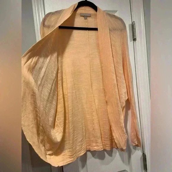 Banana Republic Hi Lo Cocoon Cardigan Perfect Peach Cotton Long Sleeve Size S - Picture 6 of 13